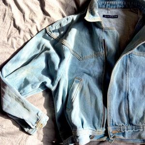 Brandy Melville Denim Cropped Vintage Jacket